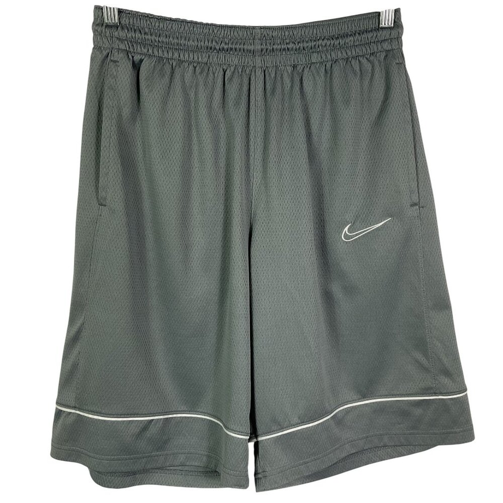 Nike Dri-FIT Waffle Weave Mesh men's basketball shorts in a grey/white colorway,